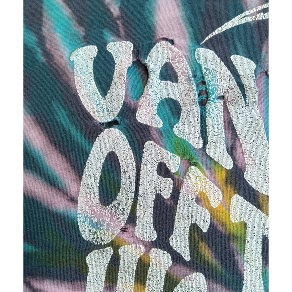 Vans Vintage Multicolor Short Sleeve Spiral Tyr Dye Tee. Lots Of Distressing - Picture 8 of 12